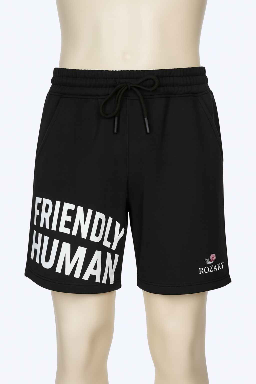 ROZARY “Friendly Human” Classic Black Shorts