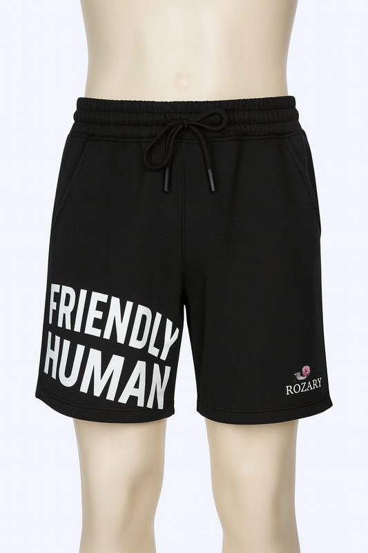 ROZARY “Friendly Human” Classic Black Shorts