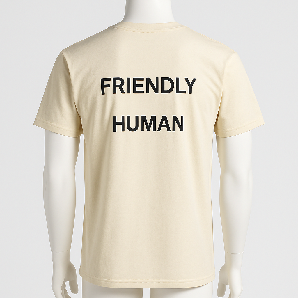 ROZARY “FRIENDLY HUMAN” Luxury Cotton Tee